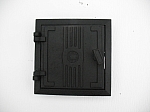 drzwiczki żeliwne popielnikowe malowane na czarno