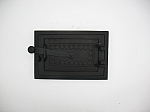 drzwiczki kuchenne żeliwne dolne malowane na czarno